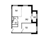 Планировка 2-комнатной квартиры, 52,9 м2