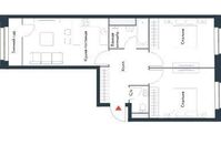 Планировка 3-комнатной квартиры, 65,8 м2