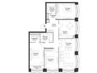 Планировка 4-комнатной квартиры, 110,9 м2