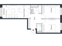 Планировка 3-комнатной квартиры, 65,7 м2