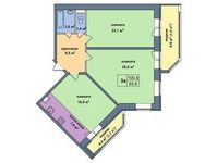 Планировка 3-комнатной квартиры, 100,8 м2