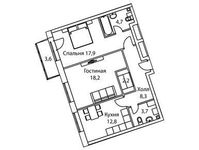 Планировка 2-комнатной квартиры, 70,6 м2