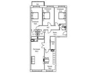 Планировка 4-комнатной квартиры, 139,8 м2