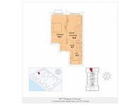 Планировка 1-комнатной квартиры, 44,2 м2