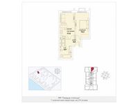 Планировка 1-комнатной квартиры, 45,3 м2
