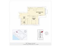 Планировка 1-комнатной квартиры, 45,2 м2