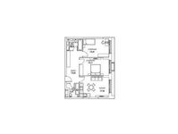 Планировка 2-комнатной квартиры, 67,2 м2