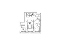 Планировка 2-комнатной квартиры, 67,6 м2