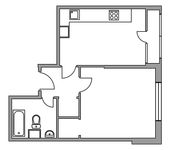 Планировка 1-комнатной квартиры, 40 м2