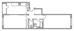 Планировка 2-комнатной квартиры, 63 м2