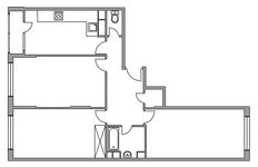 Планировка 3-комнатной квартиры, 81 м2