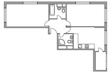 Планировка 2-комнатной квартиры, 59 м2