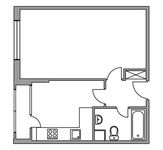 Планировка 1-комнатной квартиры, 38 м2