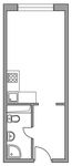 Планировка квартиры студии, 25 м2
