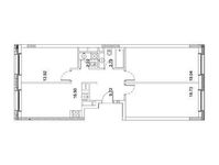 Планировка 3-комнатной квартиры, 83,88 м2