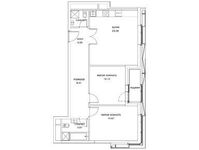 Планировка 2-комнатной квартиры, 75,9 м2
