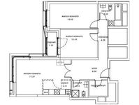 Планировка 3-комнатной квартиры, 76,2 м2