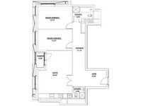 Планировка 2-комнатной квартиры, 85,6 м2