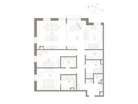 Планировка 4-комнатной квартиры, 153,8 м2