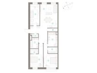 Планировка 3-комнатной квартиры, 125,1 м2