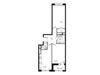 Планировка 2-комнатной квартиры, 63,73 м2