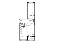Планировка 2-комнатной квартиры, 67,87 м2