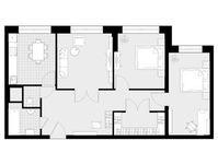 Планировка 3-комнатной квартиры, 86,2 м2