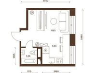 Планировка квартиры студии, 27,97 м2