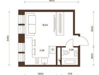 Планировка квартиры студии, 27,4 м2