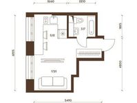 Планировка квартиры студии, 25,5 м2