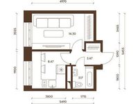 Планировка 1-комнатной квартиры, 29,41 м2