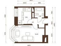 Планировка 1-комнатной квартиры, 32,03 м2
