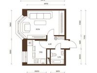 Планировка 1-комнатной квартиры, 35,79 м2
