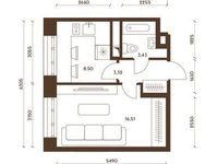 Планировка 1-комнатной квартиры, 31,76 м2