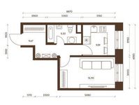 Планировка 1-комнатной квартиры, 40,12 м2