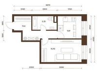 Планировка 1-комнатной квартиры, 40,2 м2