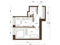 Планировка 1-комнатной квартиры, 44,16 м2