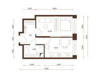 Планировка 1-комнатной квартиры, 35,99 м2