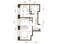 Планировка 1-комнатной квартиры, 43,83 м2