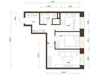 Планировка 2-комнатной квартиры, 53,5 м2