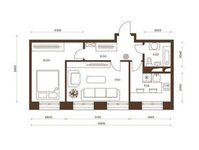 Планировка 2-комнатной квартиры, 55,61 м2