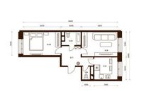 Планировка 2-комнатной квартиры, 56,13 м2