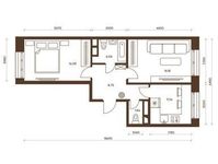 Планировка 2-комнатной квартиры, 56,21 м2