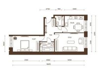 Планировка 2-комнатной квартиры, 56,5 м2