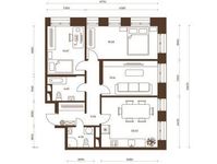 Планировка 3-комнатной квартиры, 92,83 м2