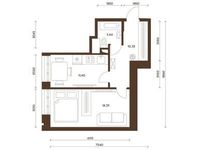 Планировка 1-комнатной квартиры, 44,11 м2