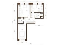 Планировка 2-комнатной квартиры, 66,73 м2