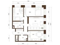 Планировка 3-комнатной квартиры, 93,84 м2
