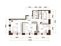 Планировка 3-комнатной квартиры, 71,7 м2