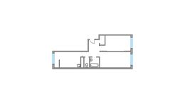 Планировка 2-комнатной квартиры, 54,84 м2